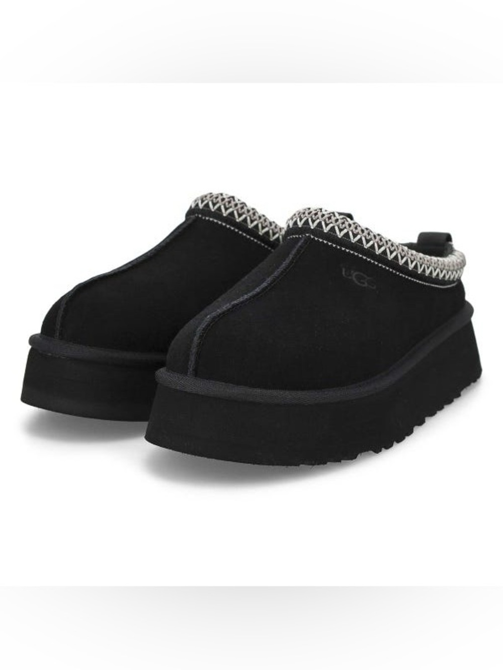 UGG - Black Platform Mule Clogs with Contrast Trim